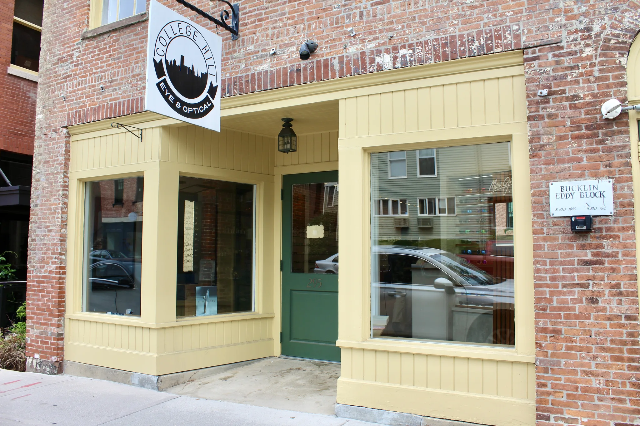 The College Hill Eye & Optical storefront at 295 S Main Street in Providence, RI.
