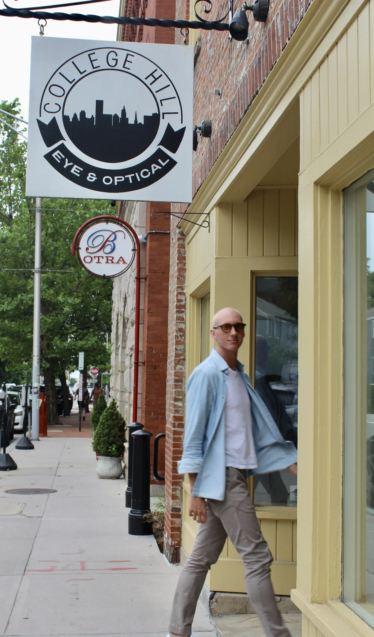 The street entrance of College Hill Eye & Optical in Providence, RI.